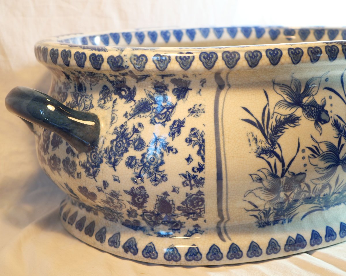 Delftware Aquarium With Fish Decoration, 19th Century - Sdc26aqu001-photo-3