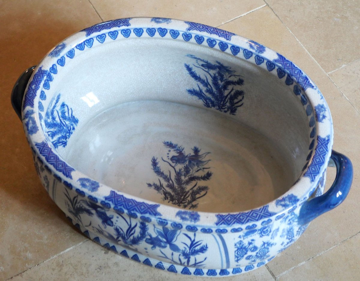 Delftware Aquarium With Fish Decoration, 19th Century - Sdc26aqu001-photo-6