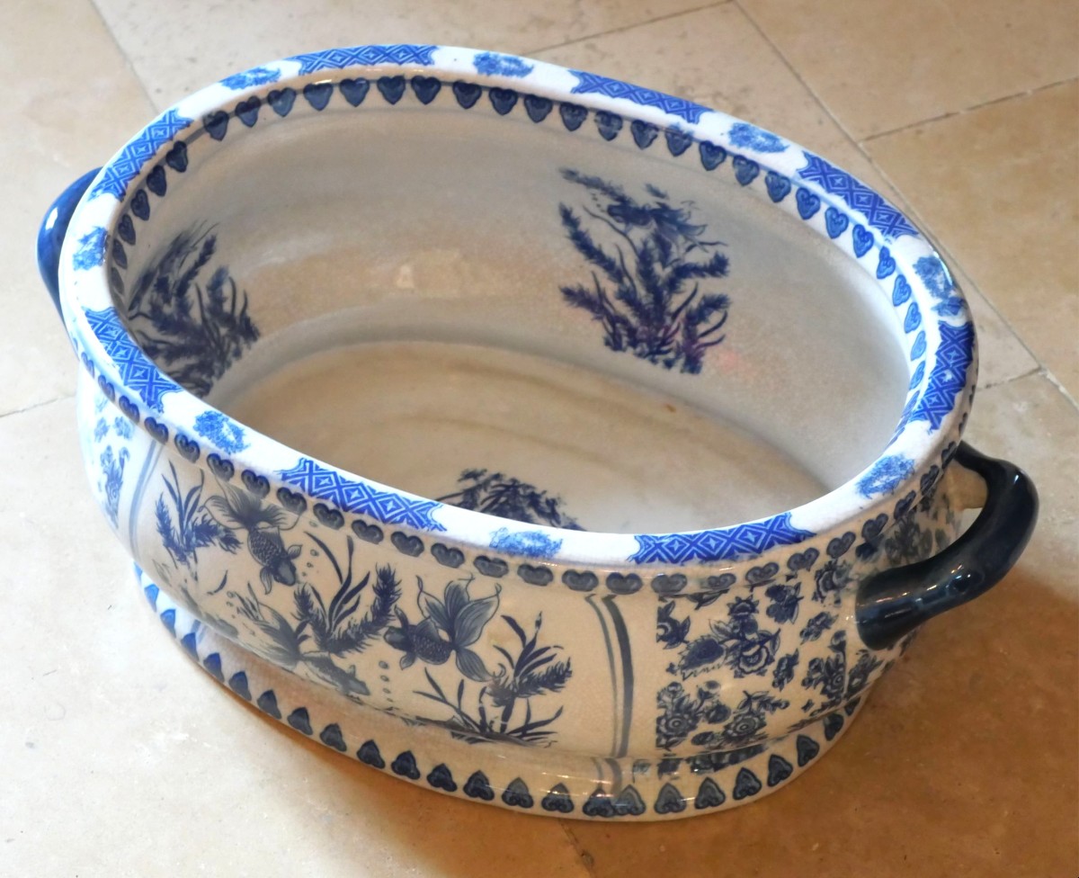 Delftware Aquarium With Fish Decoration, 19th Century - Sdc26aqu001