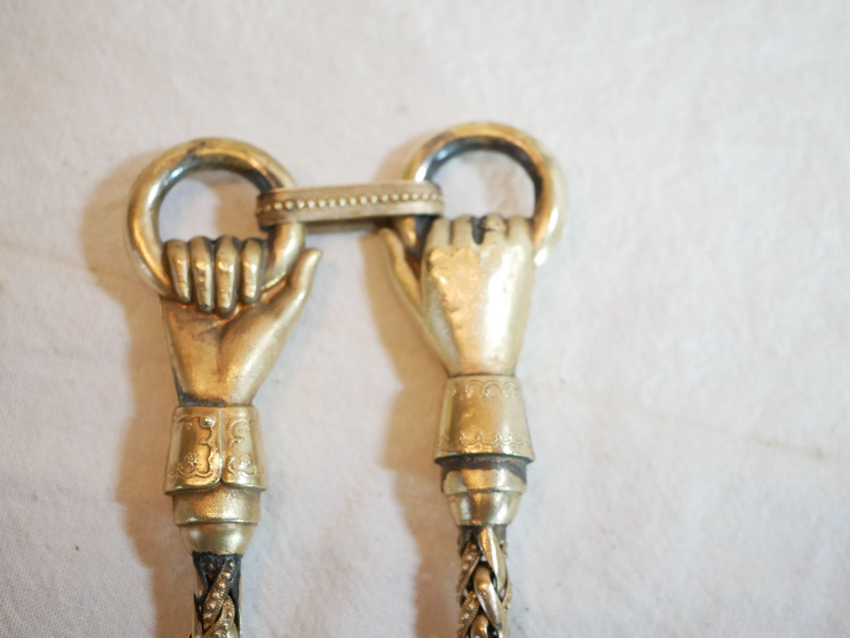 Imposing Chain Pocket Watch With Two Intertwined Hands, 19th Century - Div25cha001-photo-4