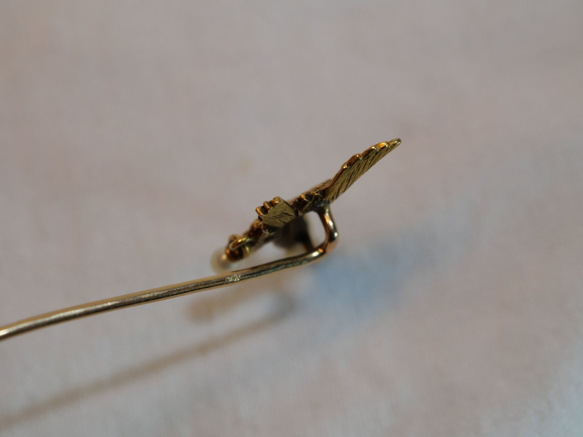 Épingle de cravate d’aviateur – Or 18K et perle – Armée de l’Air française SDC25EPI001-photo-5