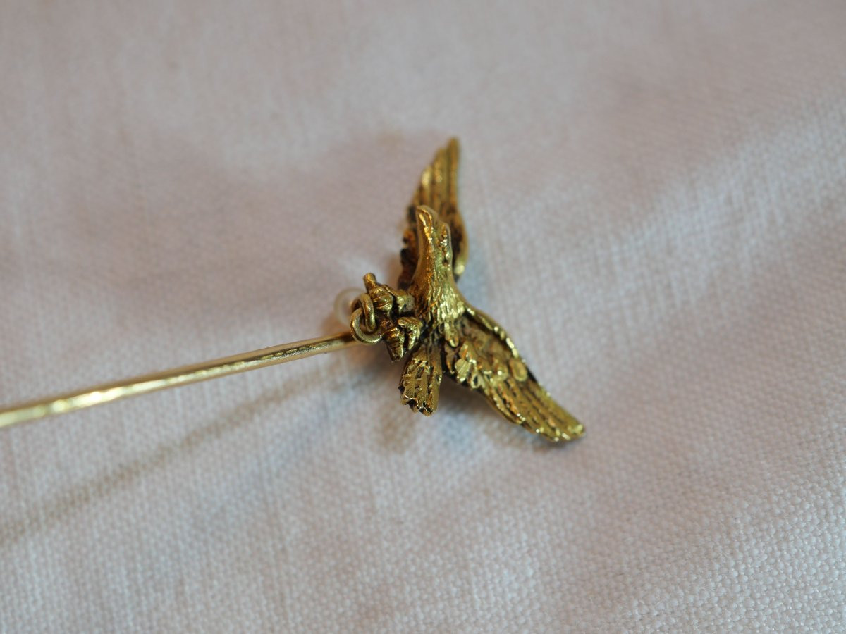 Épingle de cravate d’aviateur – Or 18K et perle – Armée de l’Air française SDC25EPI001-photo-6