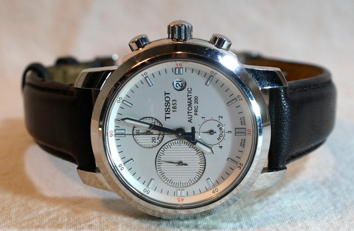 Montre CHRONOMETRE automatic TISSOT PRC200 chronom&egrave;tre r&eacute;serve de temps et dateur LOT25TIS001-photo-2