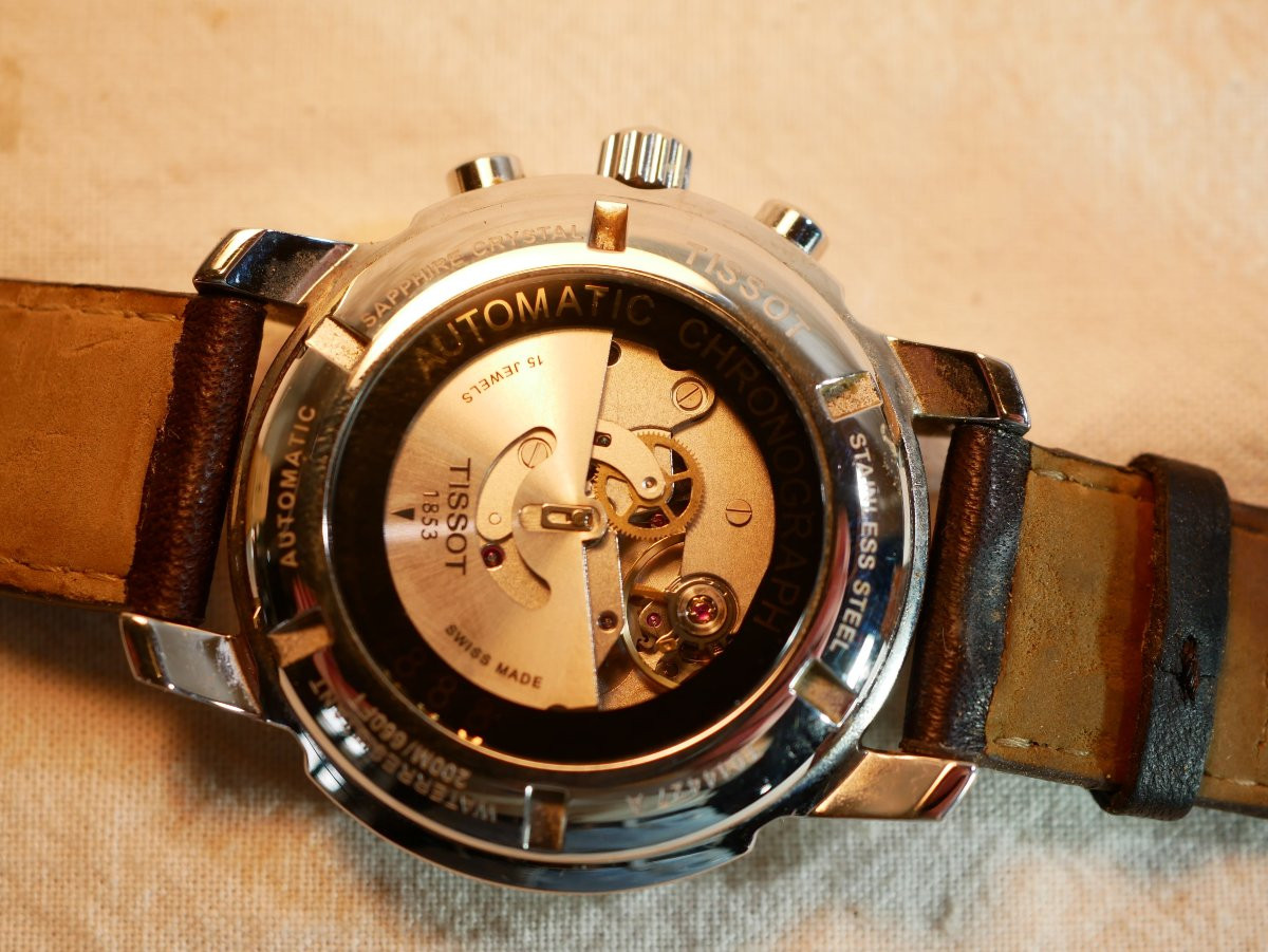 Montre CHRONOMETRE automatic TISSOT PRC200 chronom&egrave;tre r&eacute;serve de temps et dateur LOT25TIS001-photo-1