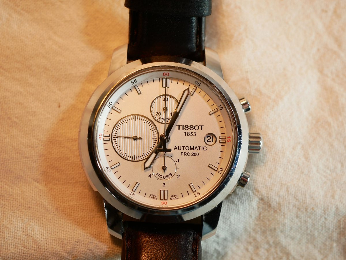 Montre CHRONOMETRE automatic TISSOT PRC200 chronom&egrave;tre r&eacute;serve de temps et dateur LOT25TIS001-photo-5