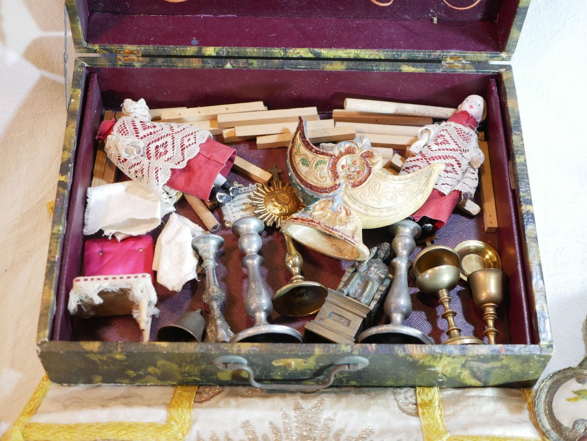 Charming Set Of 19th Century Mass Toys, Presented In Its Box.-photo-3