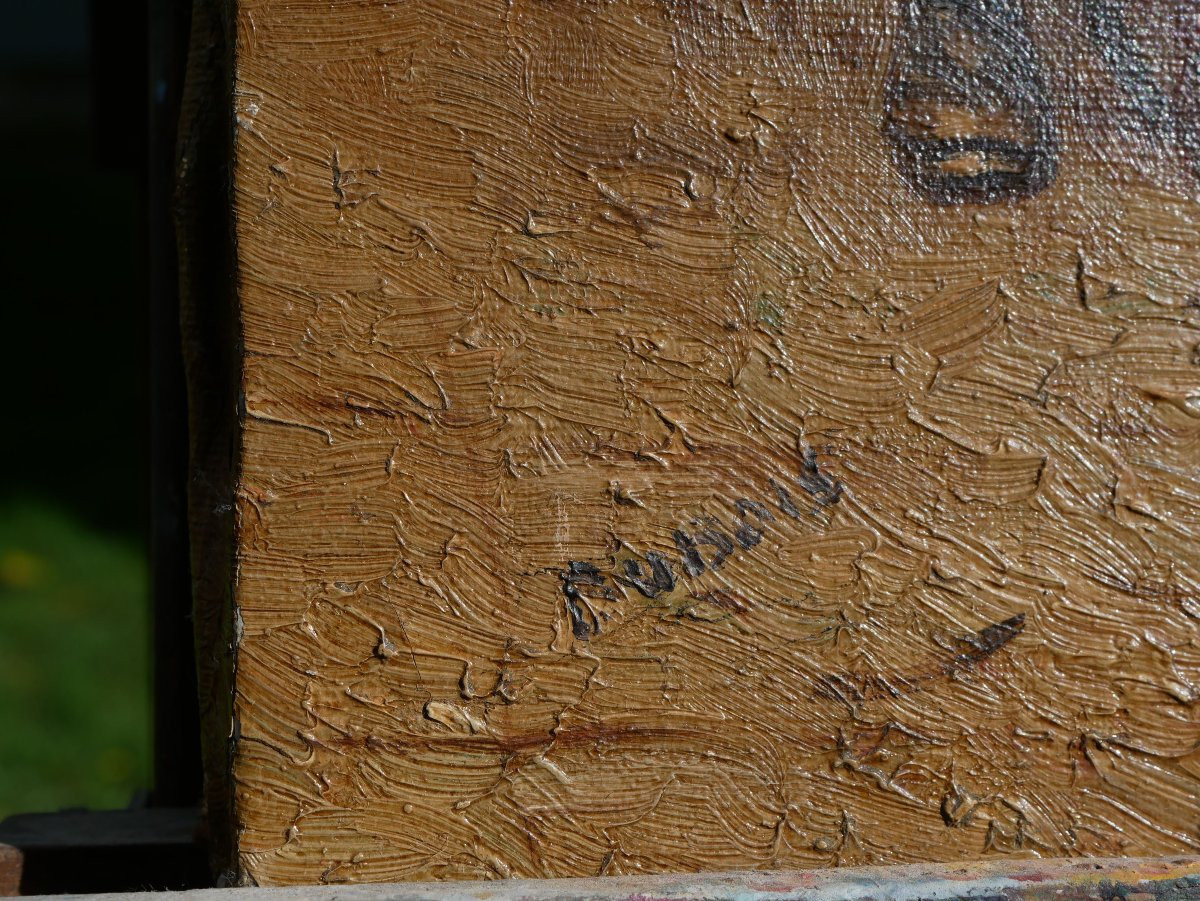 Scène Paris Jeu De Rue - Fairground And Schoolchildren - Oil On Canvas Signed Dubois 19th Century Per25hst001-photo-2