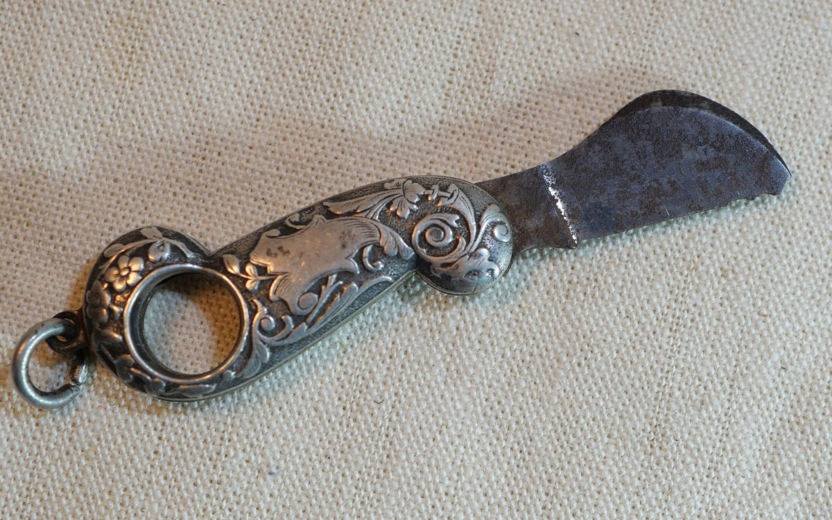 Coupe-cigare en argent et acier - Art Nouveau – XIXe siècle - SCH24CIG001-photo-3