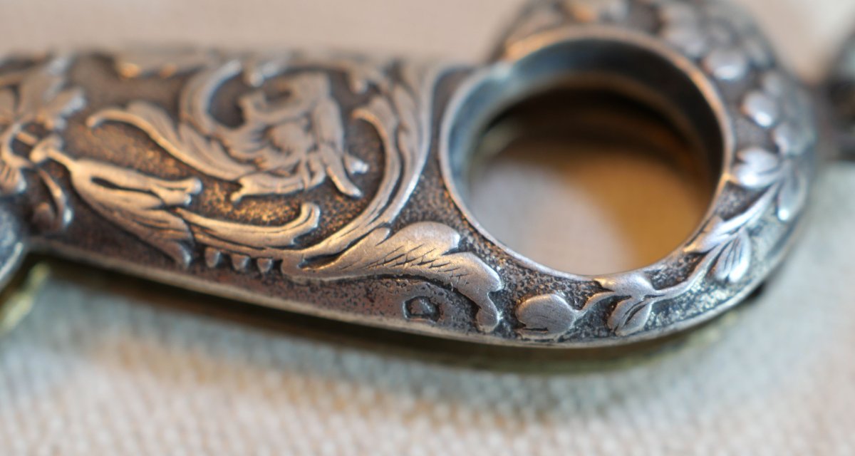 Coupe-cigare en argent et acier - Art Nouveau – XIXe siècle - SCH24CIG001-photo-5