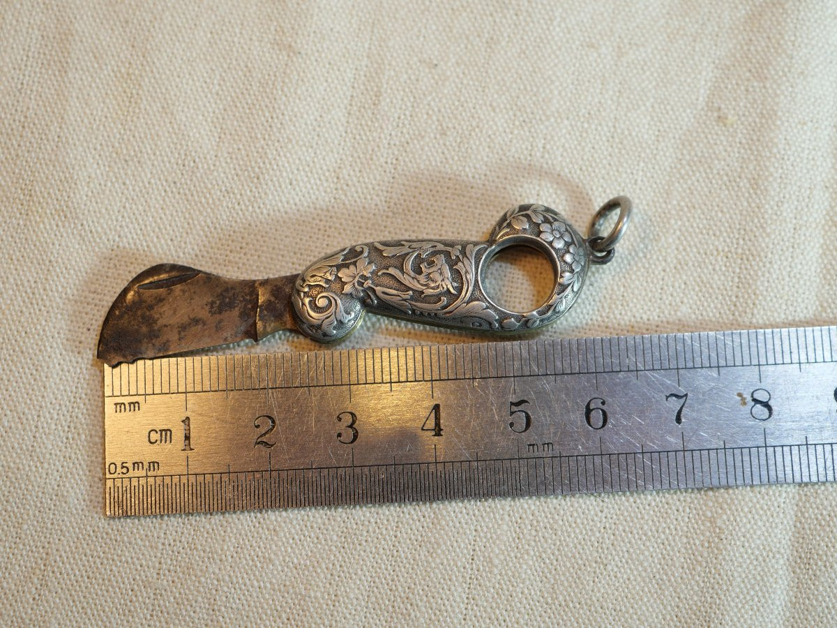 Coupe-cigare en argent et acier - Art Nouveau – XIXe siècle - SCH24CIG001-photo-6