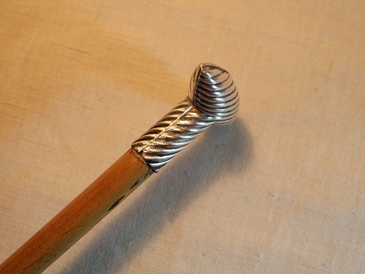 Dandy's Fine Riding Crop Cane With Oval-shaped Knob Silver Plated Sdc24can003-photo-4