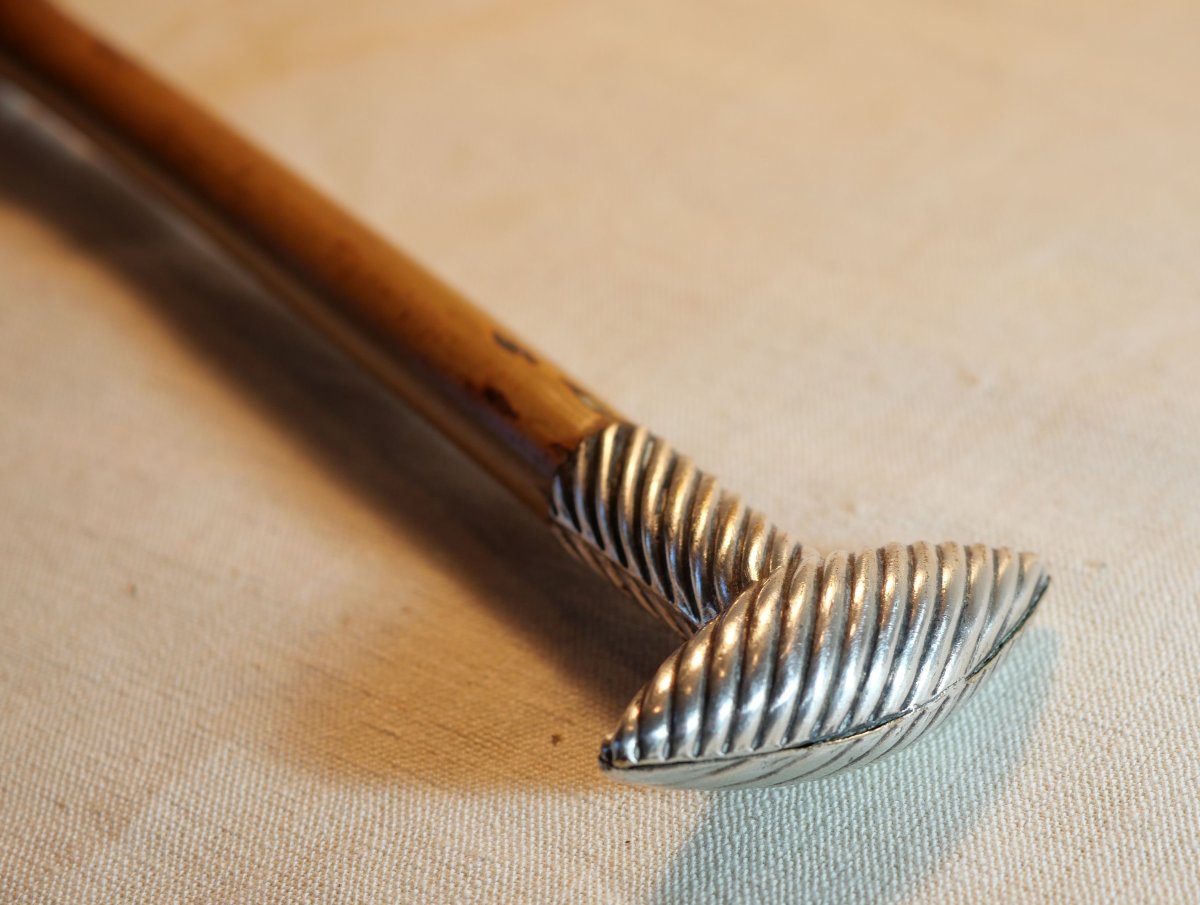 Dandy's Fine Riding Crop Cane With Oval-shaped Knob Silver Plated Sdc24can003-photo-2