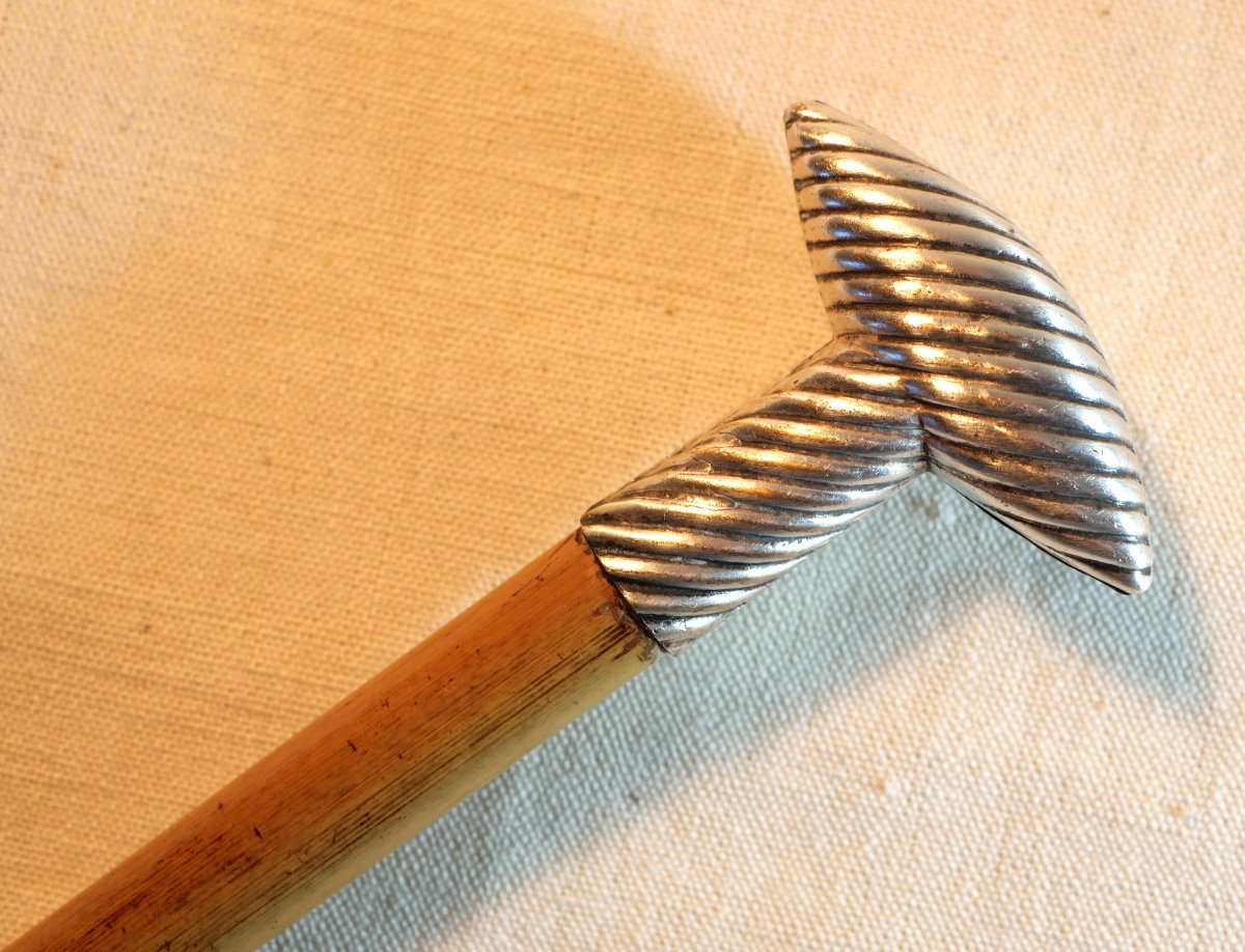 Dandy's Fine Riding Crop Cane With Oval-shaped Knob Silver Plated Sdc24can003