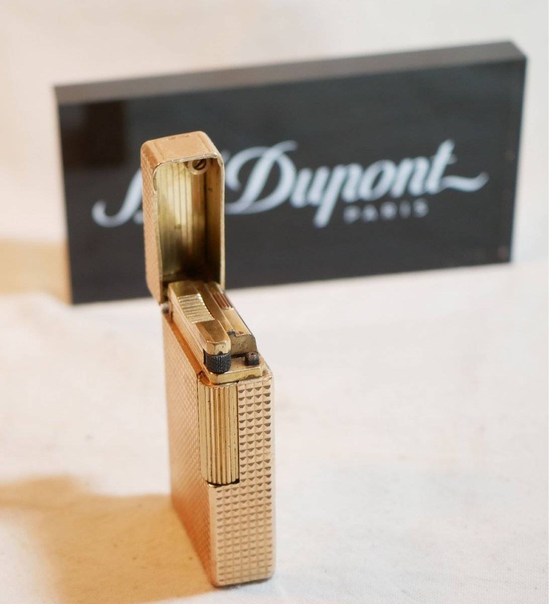 Briquet S.T. Dupont PARIS plaqué or 20 microns -photo-4