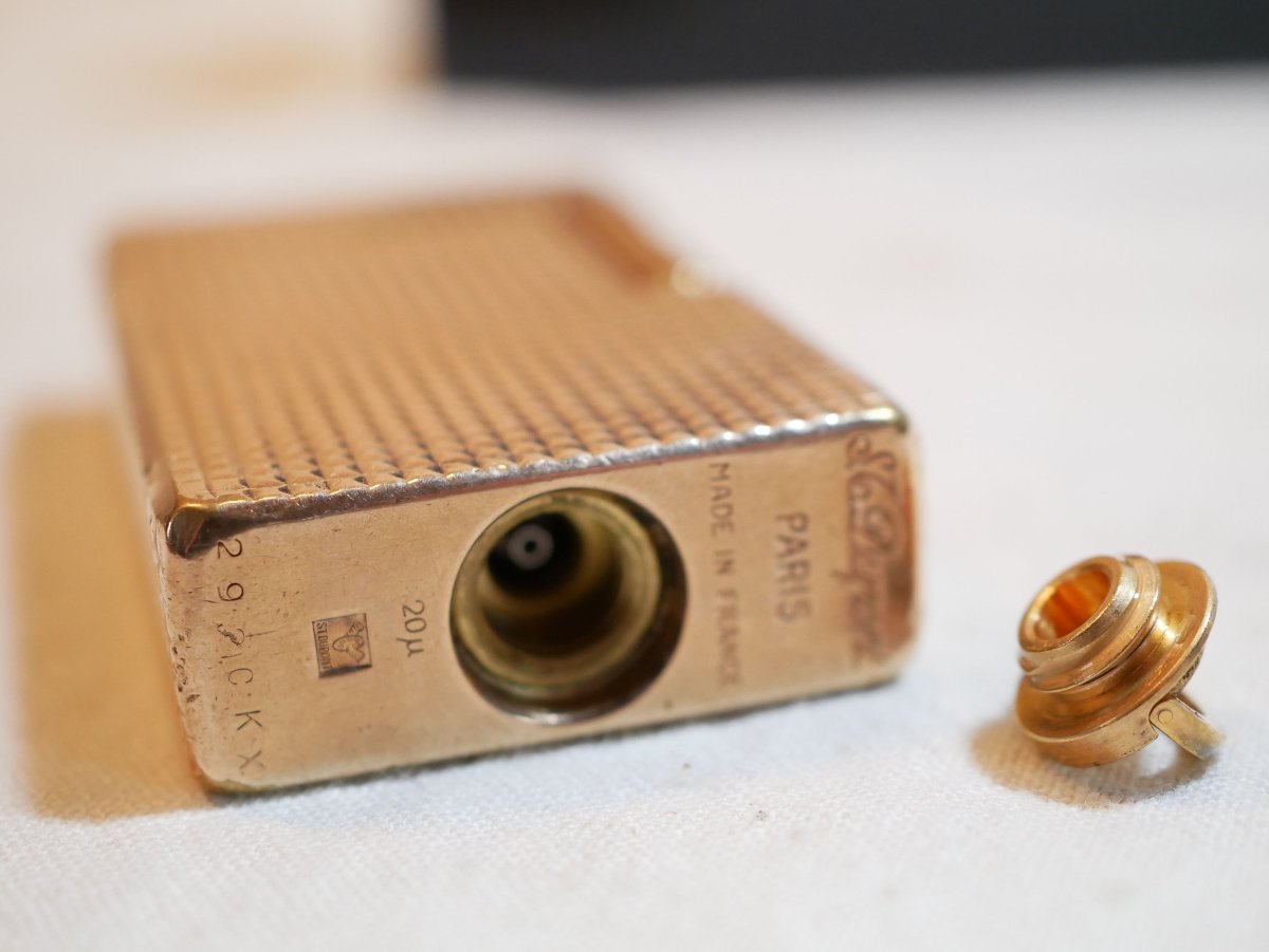 Briquet S.T. Dupont PARIS plaqué or 20 microns -photo-6