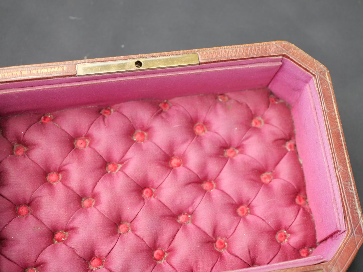 Jewelry Box Presentation Box Embossed Leather Maison E.bonhomme Palais-royal Paris Cae25boh001-photo-1
