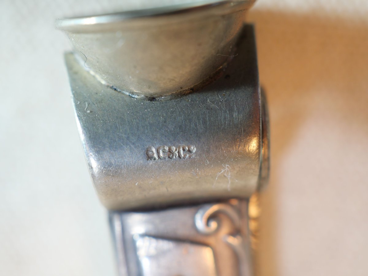 Solid Silver Pyrogen Decorated With The Attributes Of A Flambéer, Cards, Dancer ... Sch24jou001-photo-5
