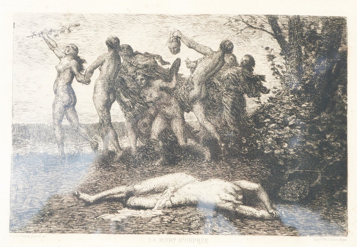 Framed Lithograph XIX La Mort d'Orphée Feyen Perrin May25lit001-photo-4