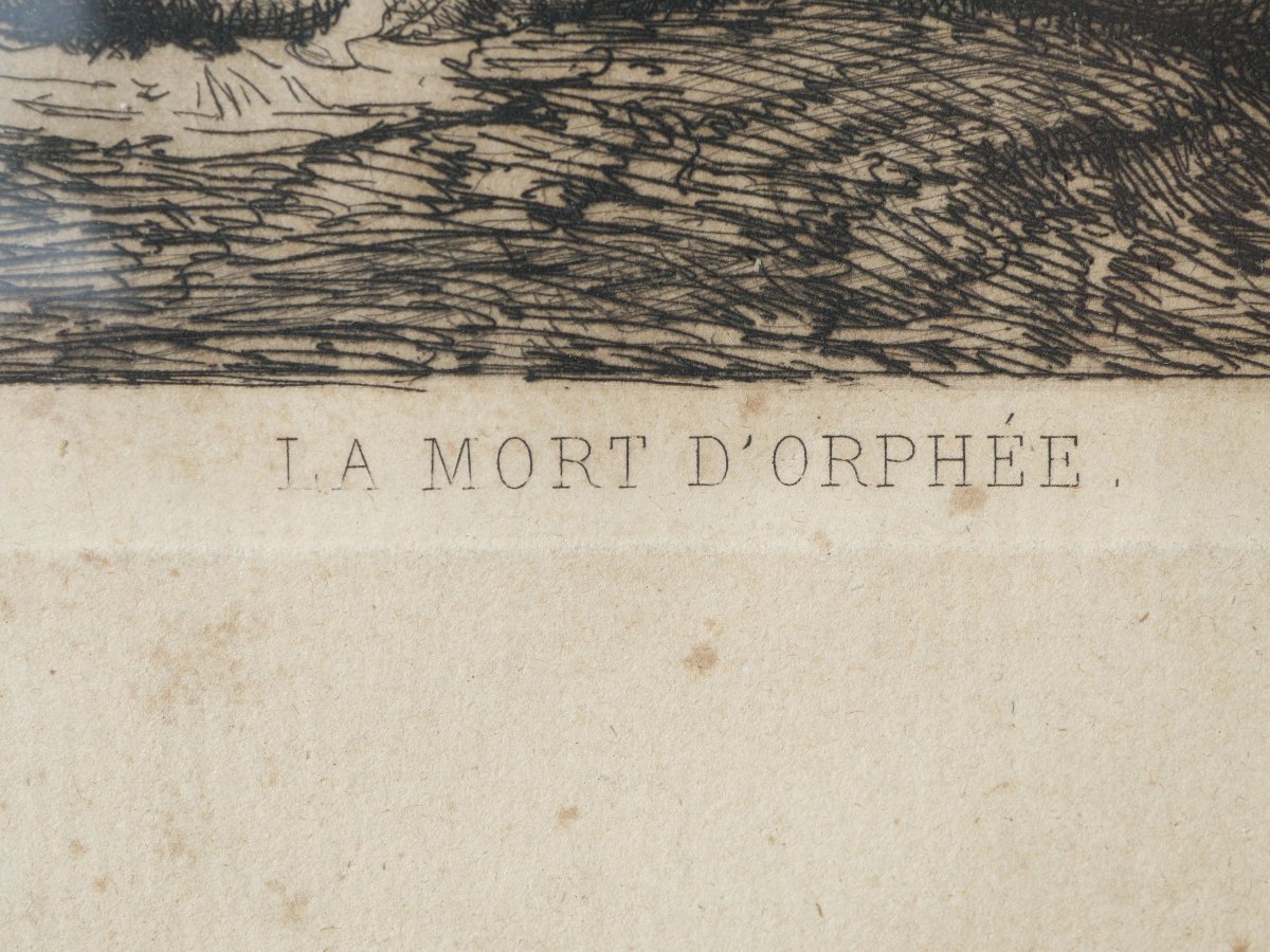 Framed Lithograph XIX La Mort d'Orphée Feyen Perrin May25lit001-photo-4