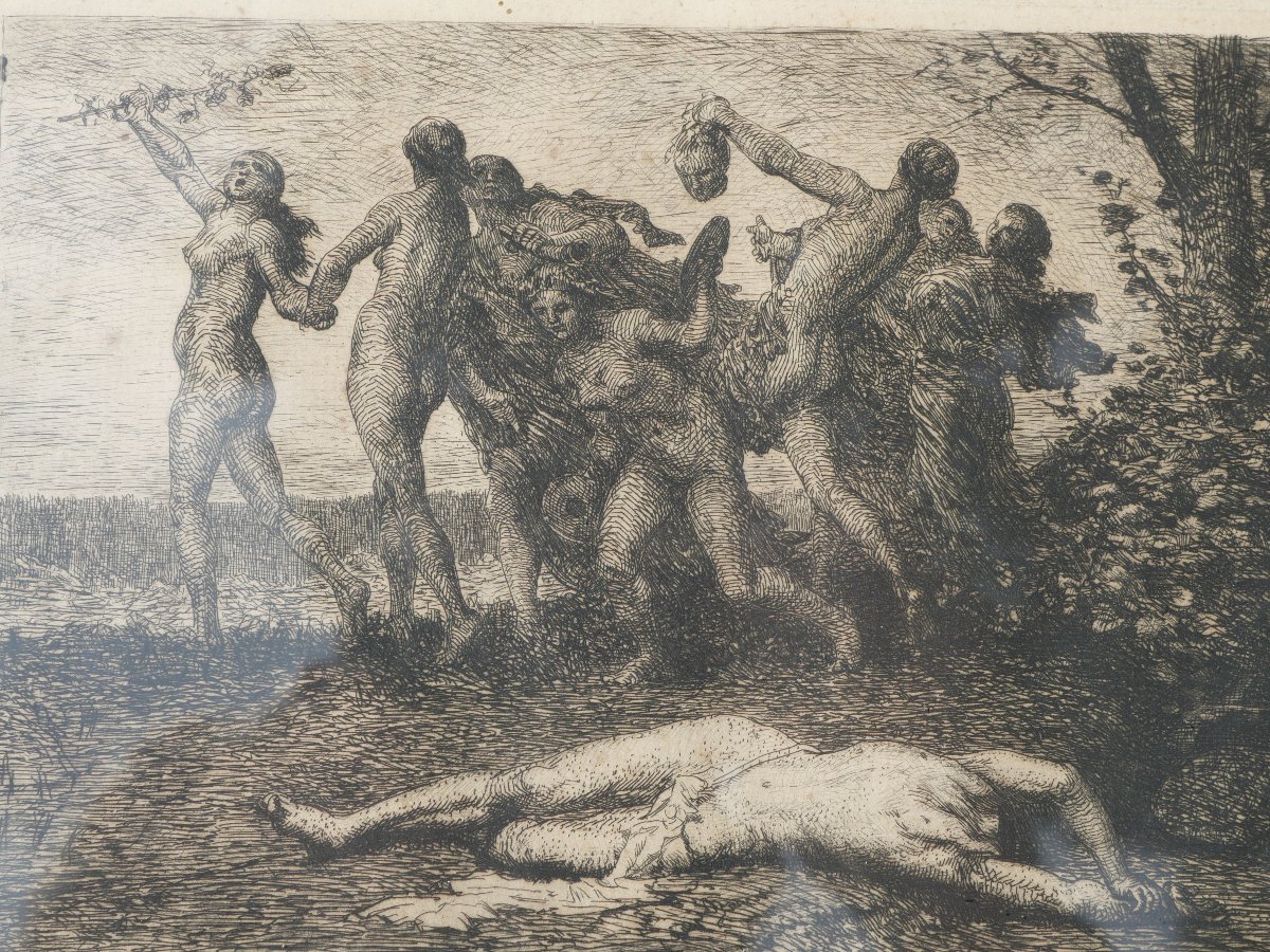 Framed Lithograph XIX La Mort d'Orphée Feyen Perrin May25lit001-photo-7