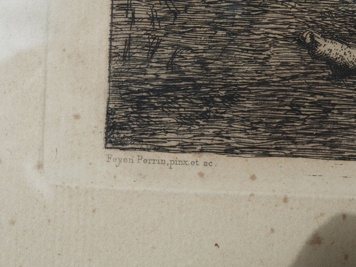 Framed Lithograph XIX La Mort d'Orphée Feyen Perrin May25lit001-photo-8