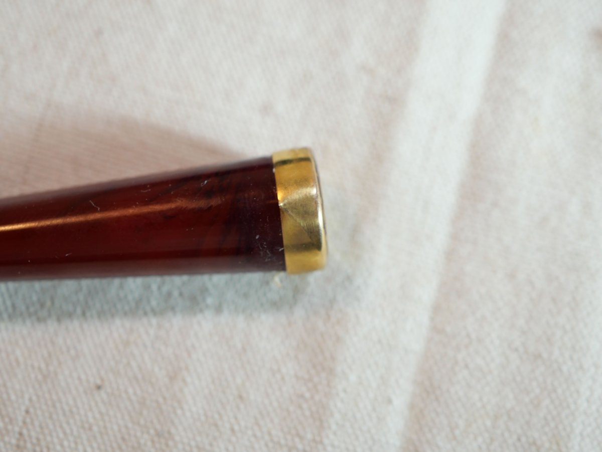 Cigarette Lighter, Amber, 750 Thousandths Gold Tip + 19th Century Case Ssl24fum002-photo-4