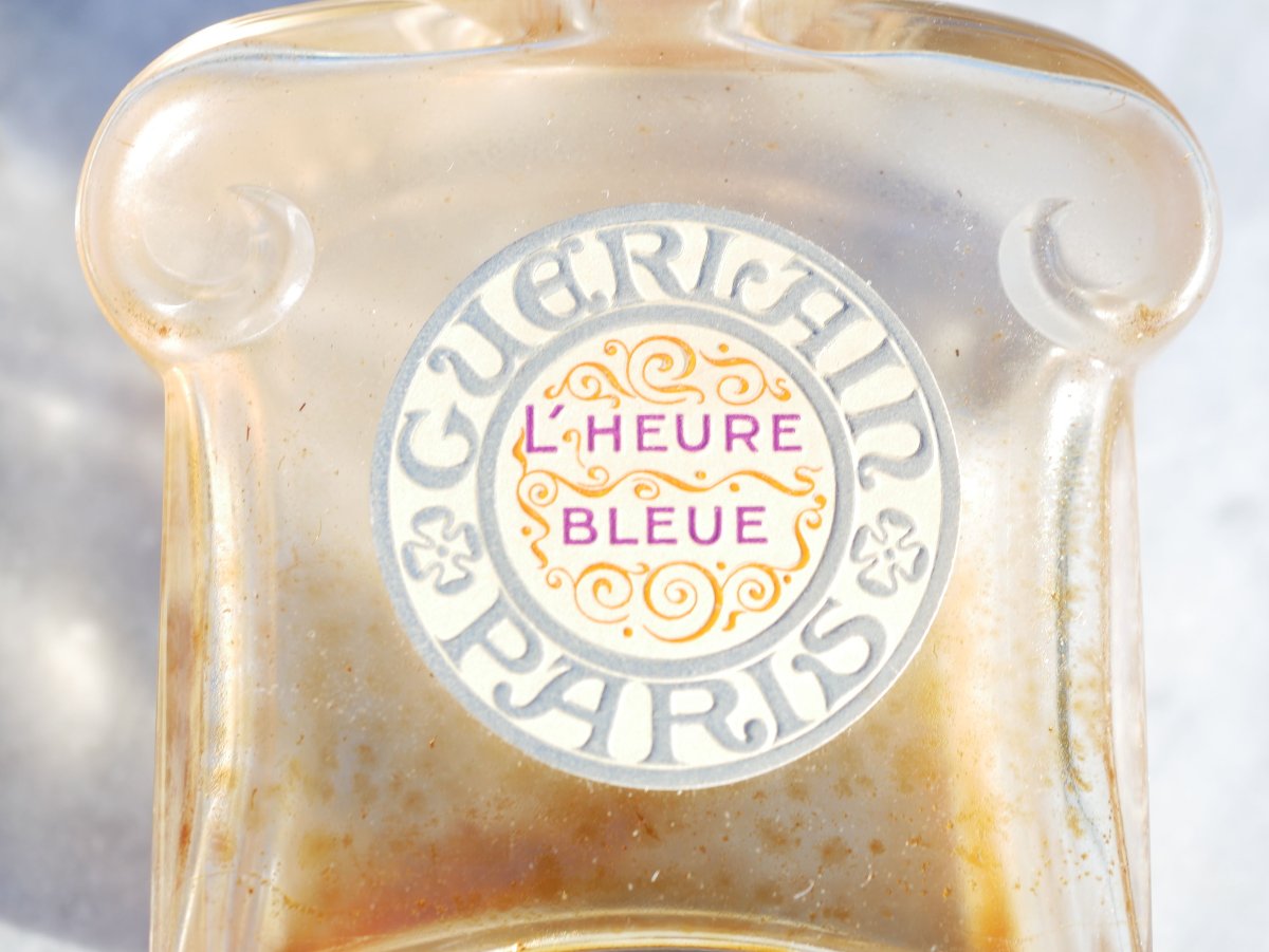 Guerlain l'Heure Bleue Perfume Bottle In Box, Cap Blocked, Leak In Box Lis26gue001-photo-4