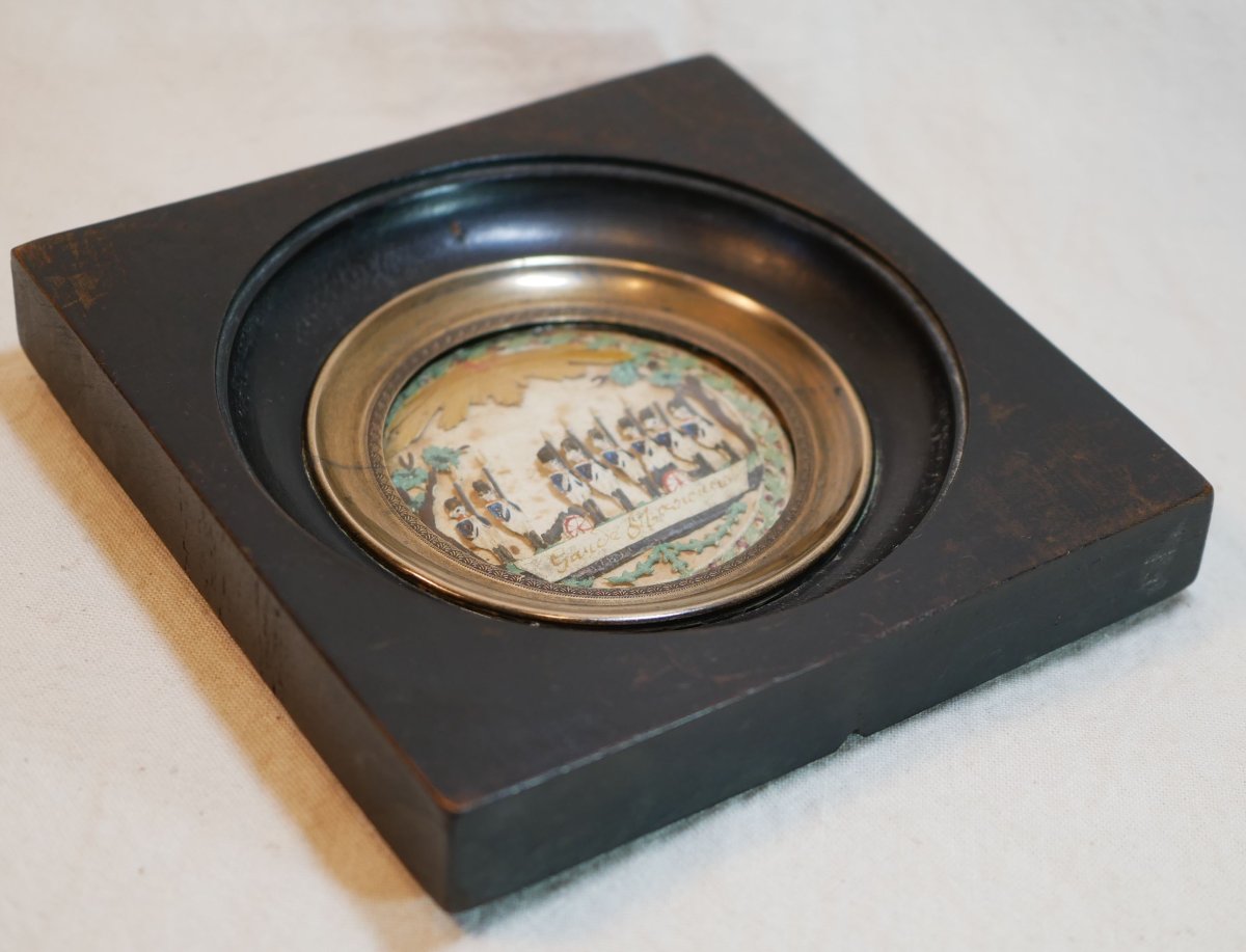 Miniature Medallion Featuring Soldiers Of The Paperolle National Guard, 1789, Sdb25por002-photo-5
