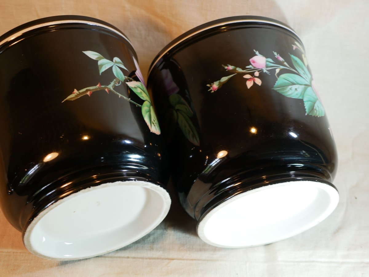 Pair Of Napoleon III Planters, Paris Porcelain, 19th Century, Interchangeable Designs Hay26par001-photo-2