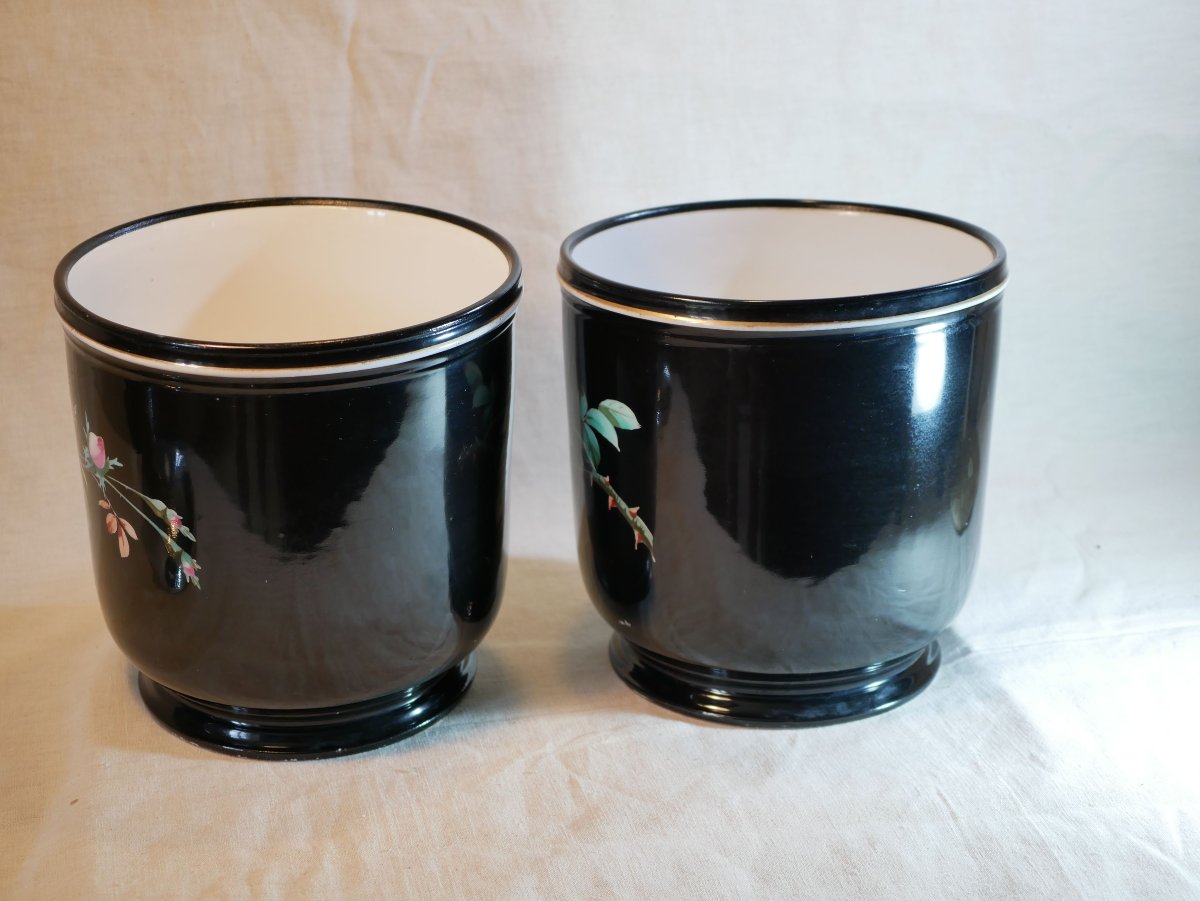 Pair Of Napoleon III Planters, Paris Porcelain, 19th Century, Interchangeable Designs Hay26par001-photo-4