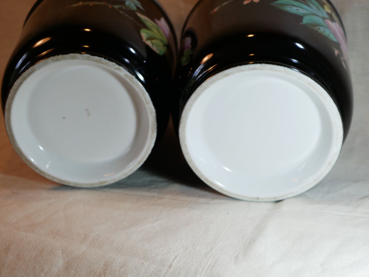 Pair Of Napoleon III Planters, Paris Porcelain, 19th Century, Interchangeable Designs Hay26par001-photo-7