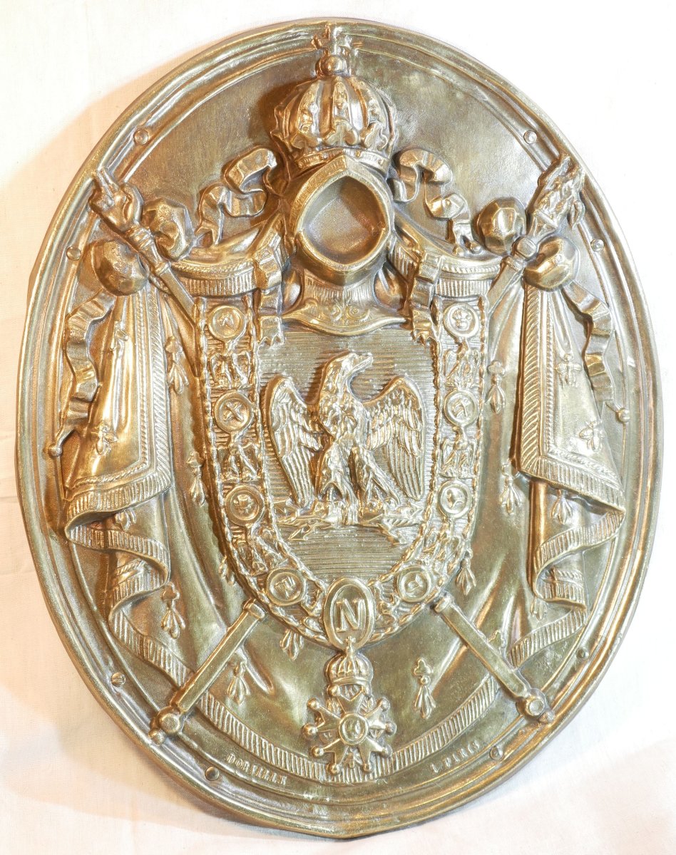 Plaque d’officier ministériel notaire ... époque XIXe Second Empire MOM26PLA001-photo-2