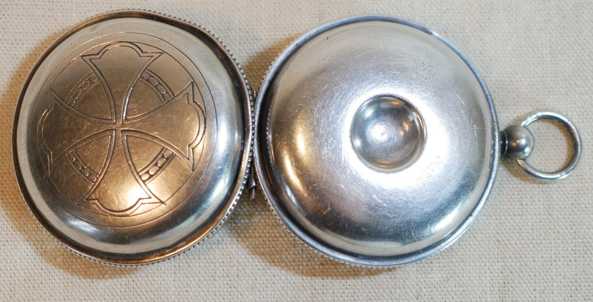 Custode, Solid Silver, Minerva Hallmark, Catholic Priest's Communion Box Som26cus001-photo-3