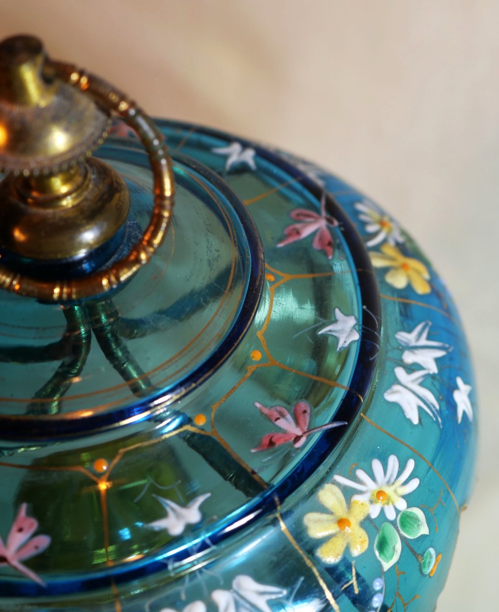 Glass And Metal Cabaret Tray With Blue And Yellow Umbrella And Small Cups Sbx18cab002-photo-6