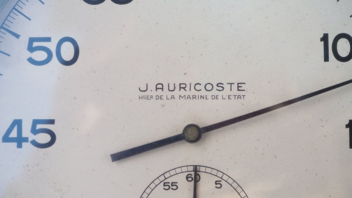 MARINE - Chronomètre bord J. AURICOSTE  torpillage  Marine Nationale  années 1960  sous-marin -photo-5