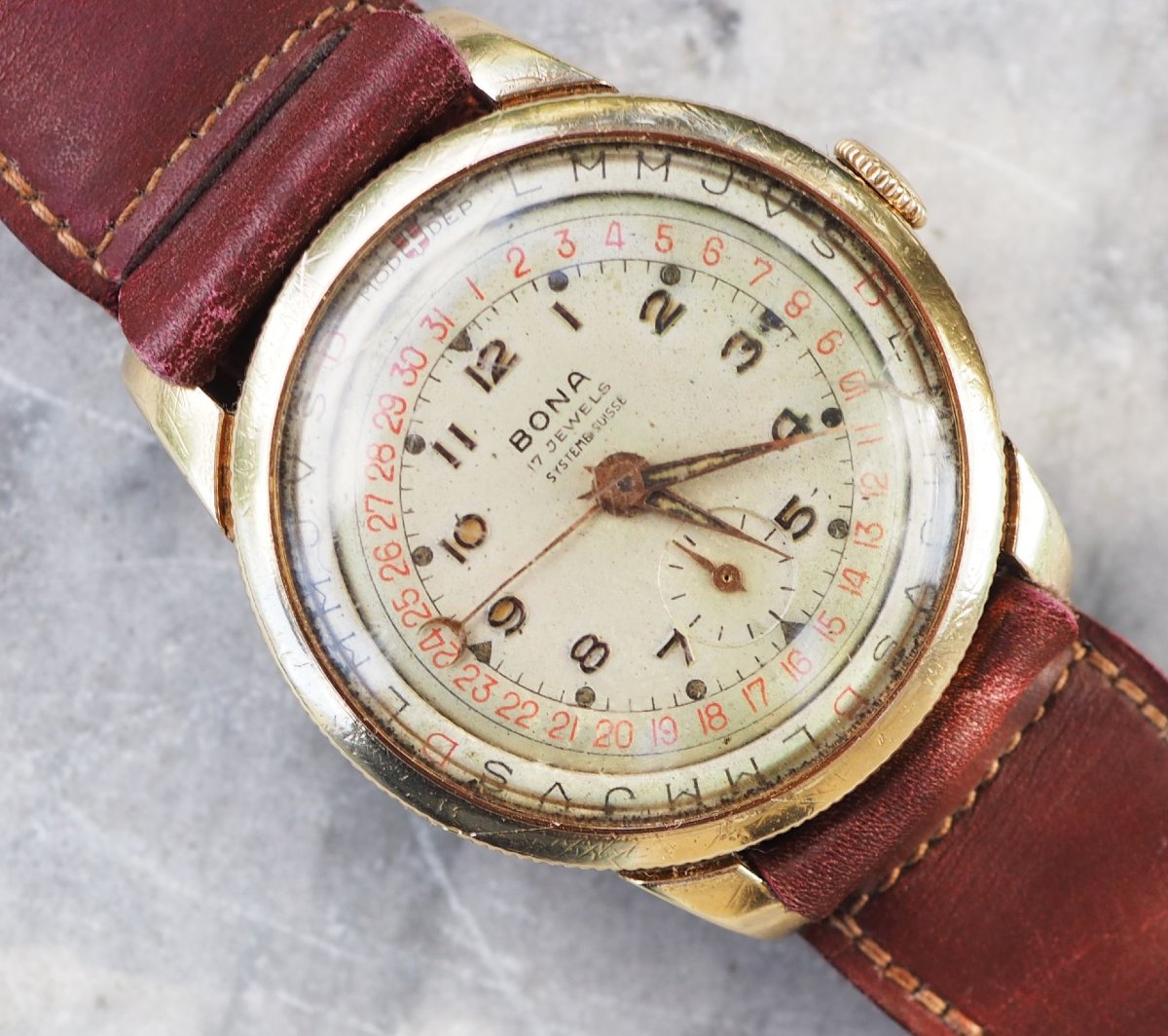 Bona Watch With Date Hand Complication - Day-of-the-week Bezel Noy26mon001-photo-5