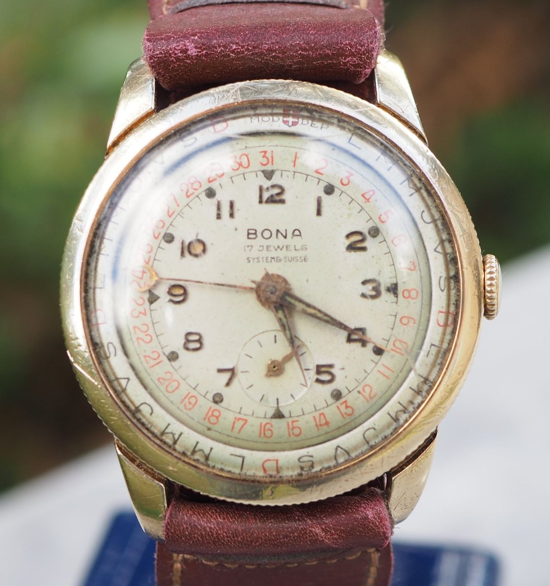Bona Watch With Date Hand Complication - Day-of-the-week Bezel Noy26mon001