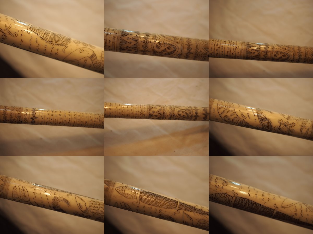 Canne à calendrier lunisolaire divinatoire de datu PORHALAAN BATAK TOBA SUMATRA INDONÉSIE XIX e-photo-6