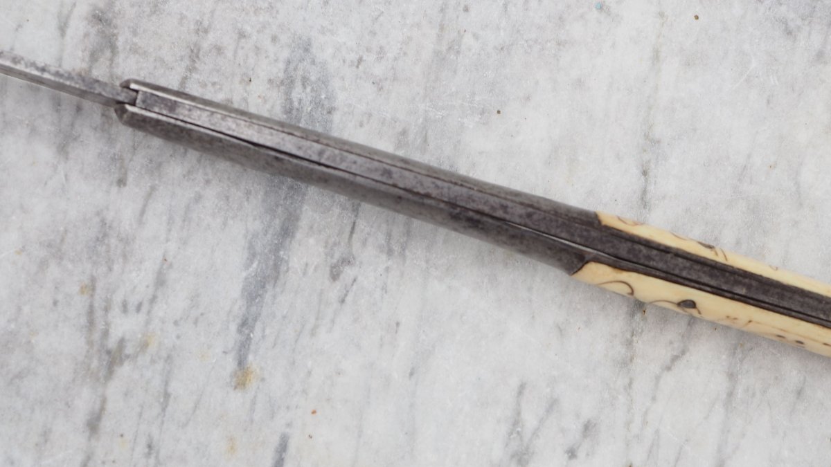 Large Corsican "vendetta" Navaja Folding Knife By Campi, Ajaccio, 19th Century, Ifs26ven001-photo-1