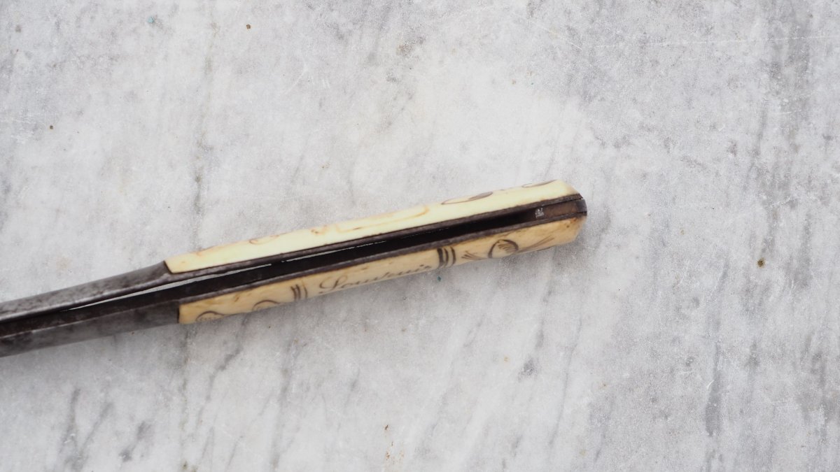 Large Corsican "vendetta" Navaja Folding Knife By Campi, Ajaccio, 19th Century, Ifs26ven001-photo-3