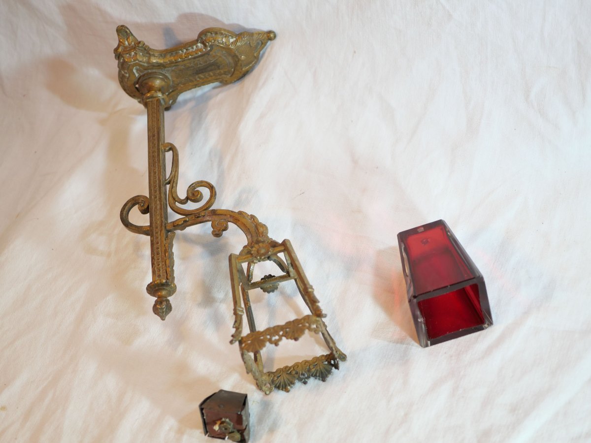 Curiosa / Maisons closes  Petit lampadaire-lanterne Belle Époque  — XIXe siècle LIS25LTR001-photo-3