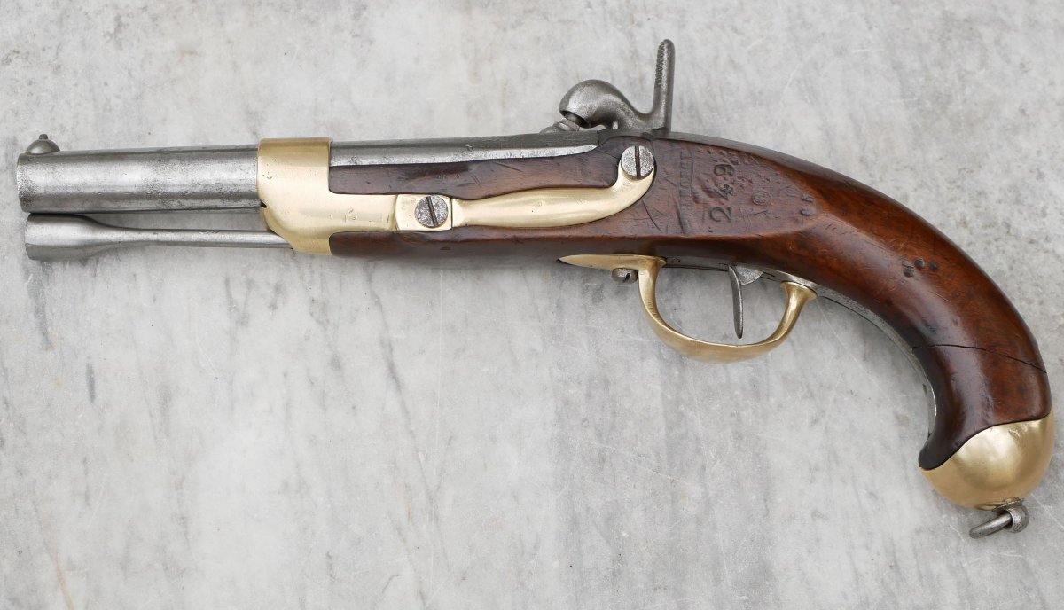Functional 1822tbis Cavalry Service Pistol, Manufacture Royale Maubeuge, Single Serial Number-photo-2