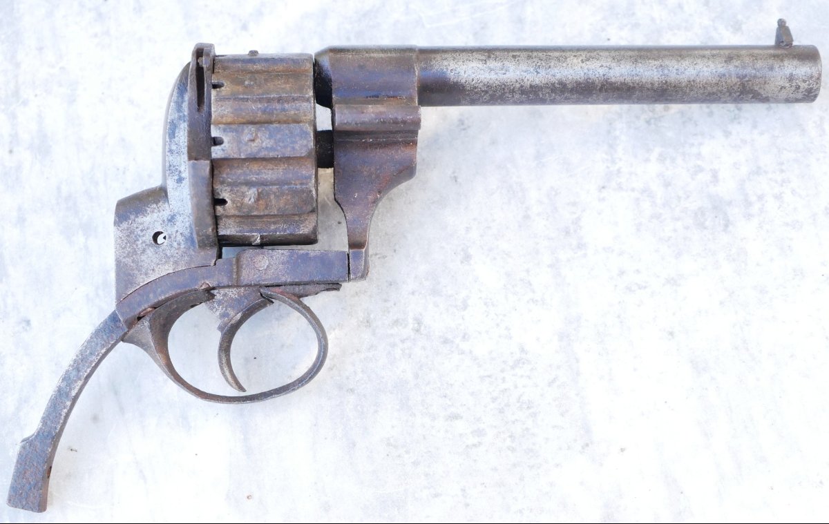 PARTIE énorme revolver Lefaucheux triple action 10 coups calibre 12 mm broche LIS25REV001-photo-4