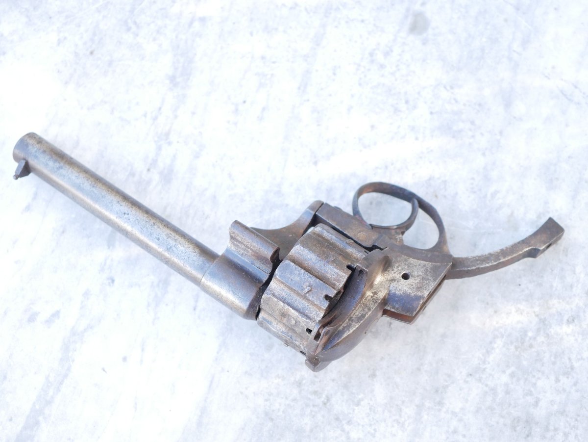 PARTIE énorme revolver Lefaucheux triple action 10 coups calibre 12 mm broche LIS25REV001-photo-6