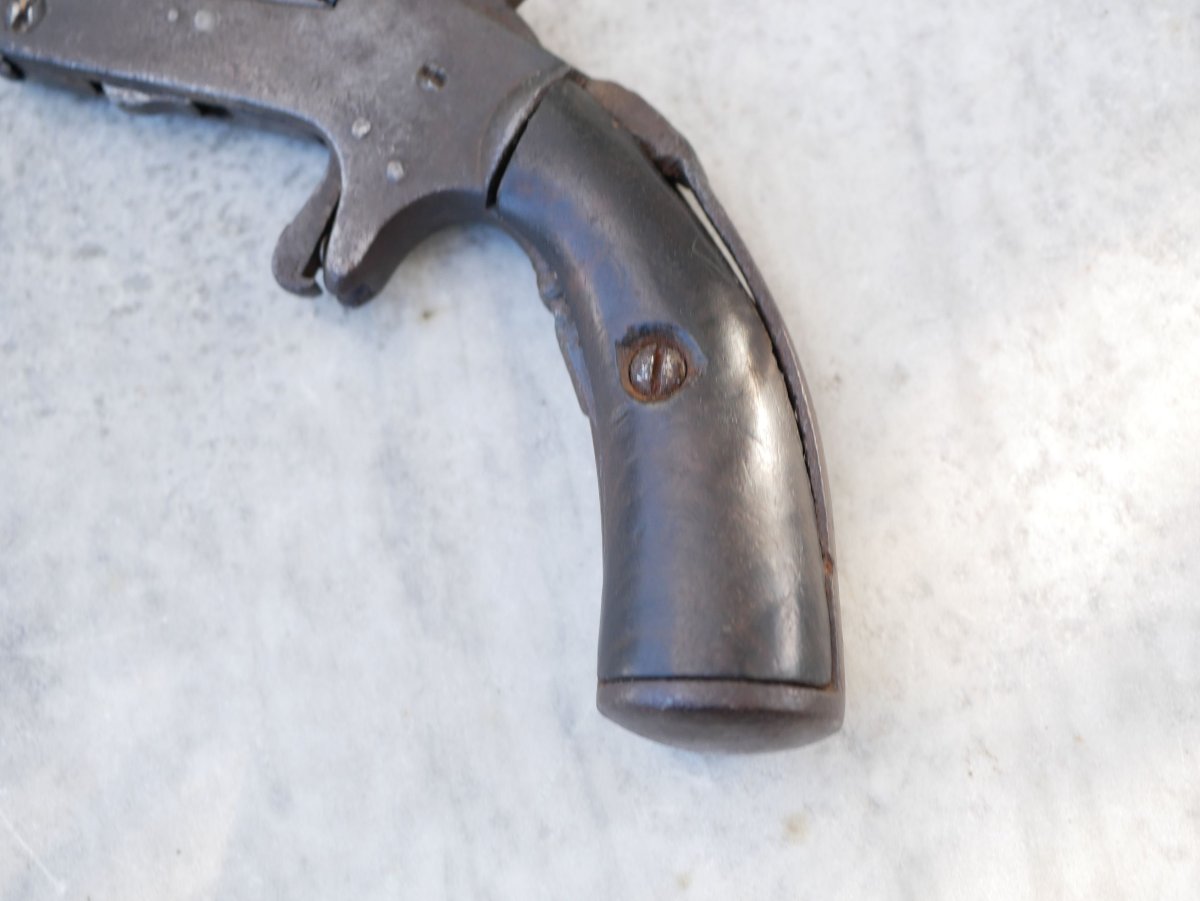 Single-shot Parlor Pistol – 5 Mm Rimfire Caliber – 19th Century – Needs Restoration Am-photo-3