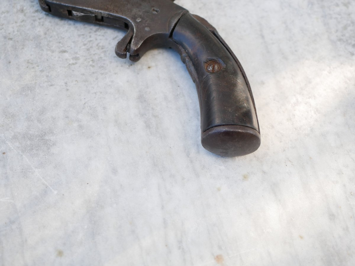 Single-shot Parlor Pistol – 5 Mm Rimfire Caliber – 19th Century – Needs Restoration Am-photo-4