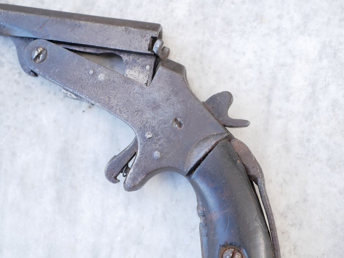 Single-shot Parlor Pistol – 5 Mm Rimfire Caliber – 19th Century – Needs Restoration Am-photo-3