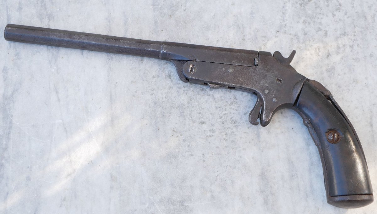 Single-shot Parlor Pistol – 5 Mm Rimfire Caliber – 19th Century – Needs Restoration Am-photo-7