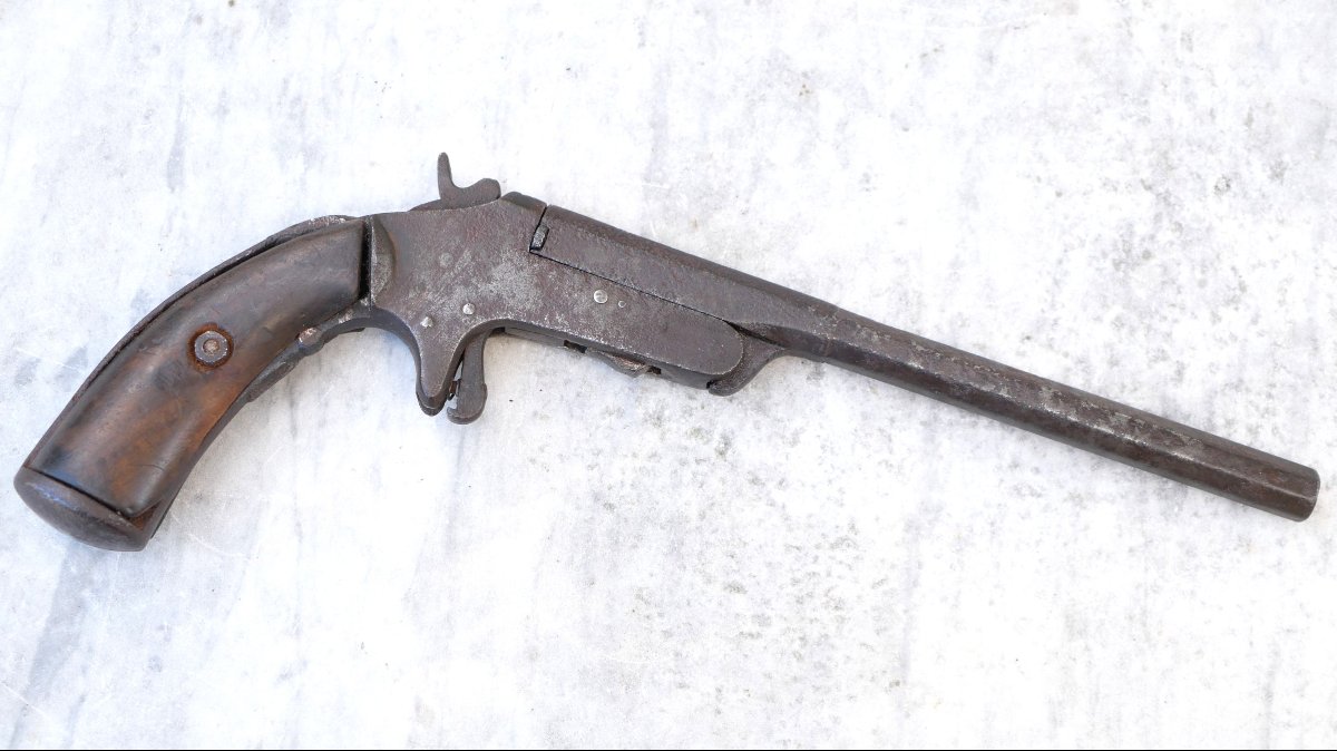 Single-shot Parlor Pistol – 5 Mm Rimfire Caliber – 19th Century – Needs Restoration Am