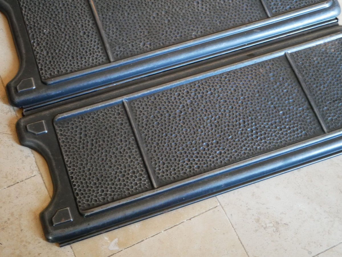 England Art Deco "machine Age"  1930 Folding Fireplace Screen, Hammered Iron Ssl26ecr001-photo-2